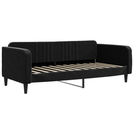 daybed med madras 100x200 cm velour sort