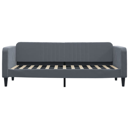 daybed med udtræk 80x200 cm velour mørkegrå
