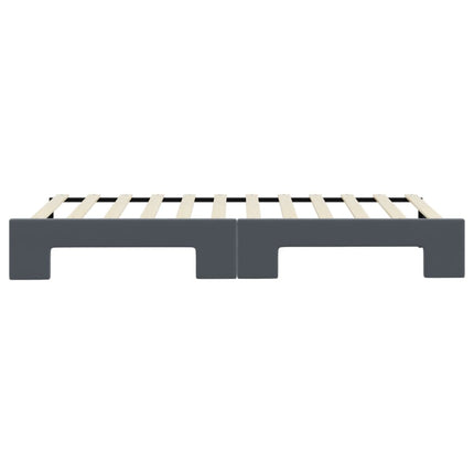 daybed med udtræk 80x200 cm velour mørkegrå
