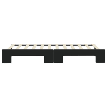 daybed med udtræk 80x200 cm velour sort
