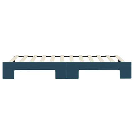 daybed med udtræk 90x200 cm velour blå