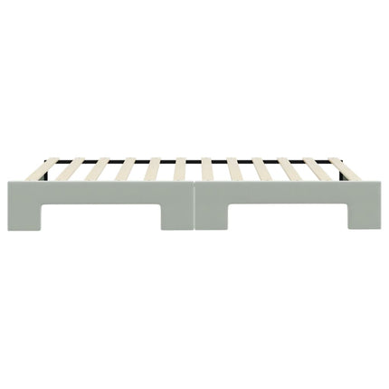 daybed med udtræk 100x200 cm velour lysegrå