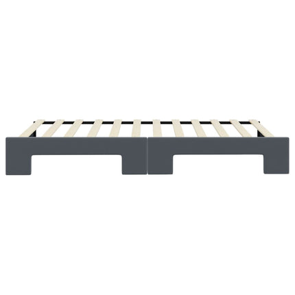 daybed med udtræk 100x200 cm velour mørkegrå