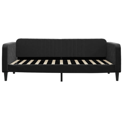 daybed med udtræk 100x200 cm velour sort