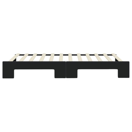 daybed med udtræk 100x200 cm velour sort