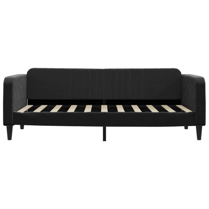 daybed med udtræk 90x190 cm velour sort