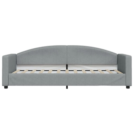 daybed med madras 80x200 cm stof lysegrå