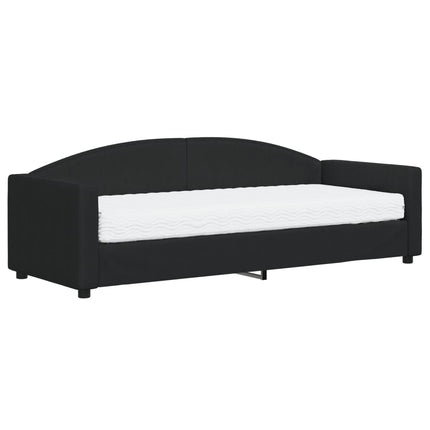 daybed med madras 80x200 cm stof sort