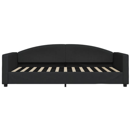 daybed med madras 100x200 cm stof sort