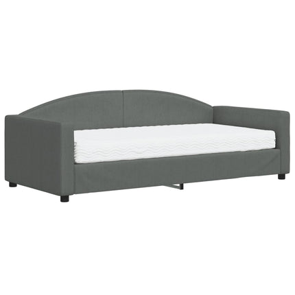 daybed med madras 90x190 cm stof mørkegrå