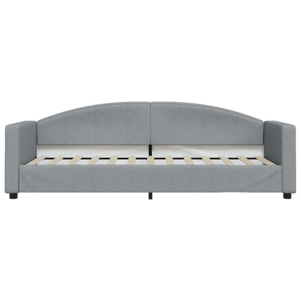 daybed med udtræk 80x200 cm stof lysegrå