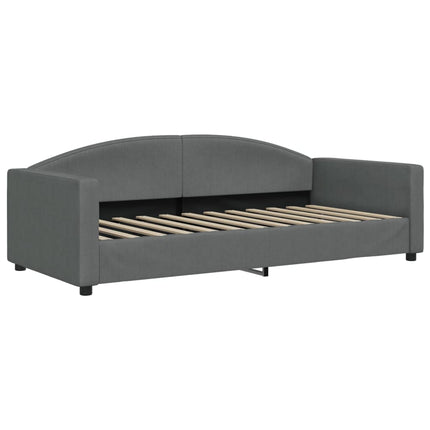 daybed med udtræk 90x200 cm stof mørkegrå