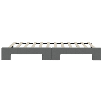 daybed med udtræk 90x200 cm stof mørkegrå
