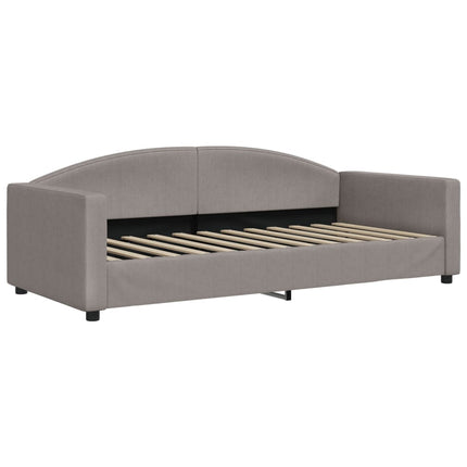 daybed med udtræk 90x200 cm stof gråbrun
