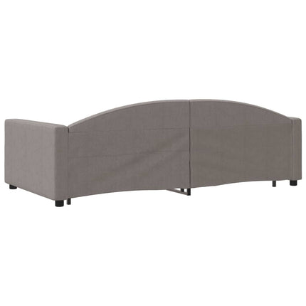 daybed med udtræk 100x200 cm stof gråbrun