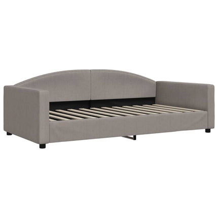 daybed med udtræk 100x200 cm stof gråbrun