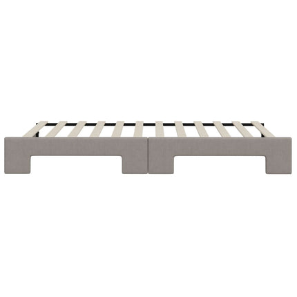 daybed med udtræk 100x200 cm stof gråbrun