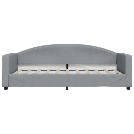 daybed med udtræk 90x190 cm stof lysegrå