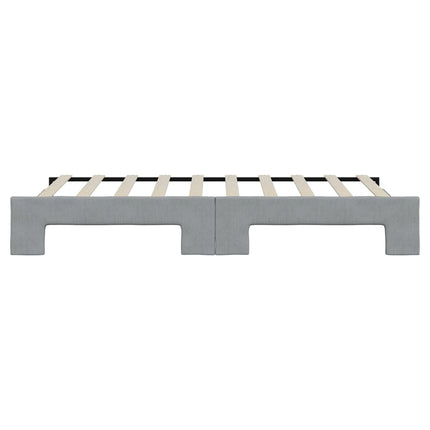 daybed med udtræk 90x190 cm stof lysegrå