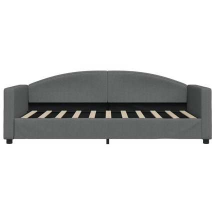 daybed med udtræk 90x190 cm stof mørkegrå