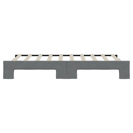 daybed med udtræk 90x190 cm stof mørkegrå
