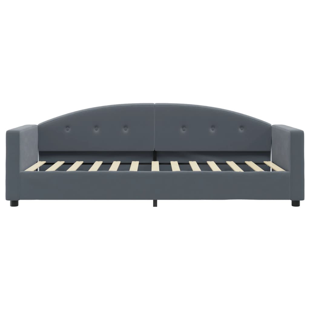 daybed med madras 80x200 cm velour mørkegrå