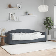 daybed med madras 80x200 cm velour mørkegrå