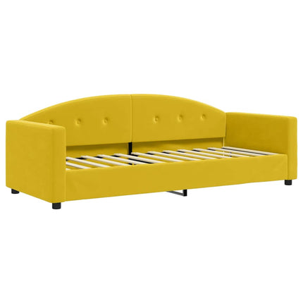 daybed med madras 80x200 cm velour gul
