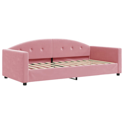 daybed med madras 90x200 cm velour pink