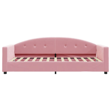daybed med madras 90x200 cm velour pink