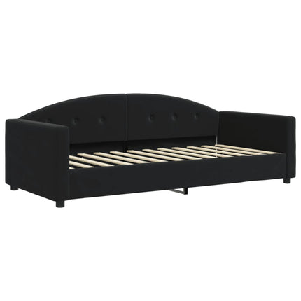 daybed med madras 90x200 cm velour sort