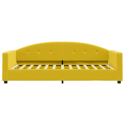daybed med madras 90x200 cm velour gul