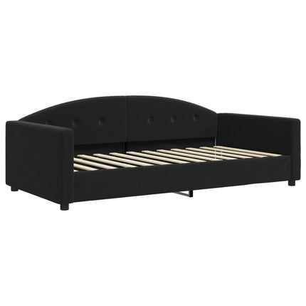 daybed med madras 100x200 cm velour sort
