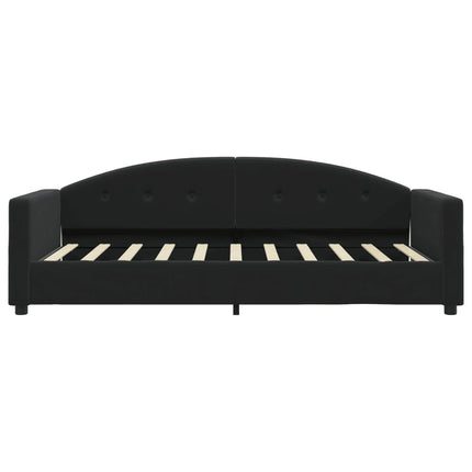 daybed med madras 90x190 cm velour sort