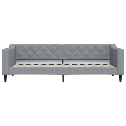 daybed med madras 80x200 cm stof lysegrå