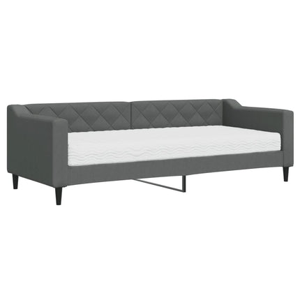 daybed med madras 80x200 cm stof mørkegrå