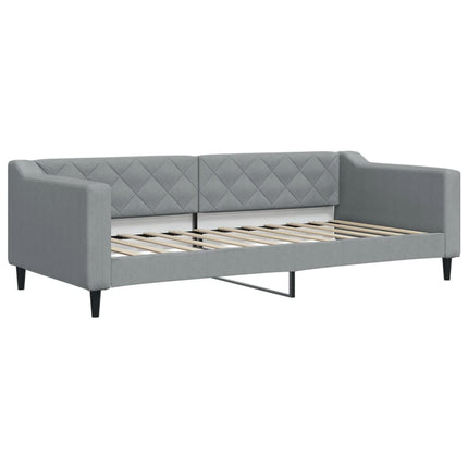 daybed med madras 90x200 cm stof lysegrå