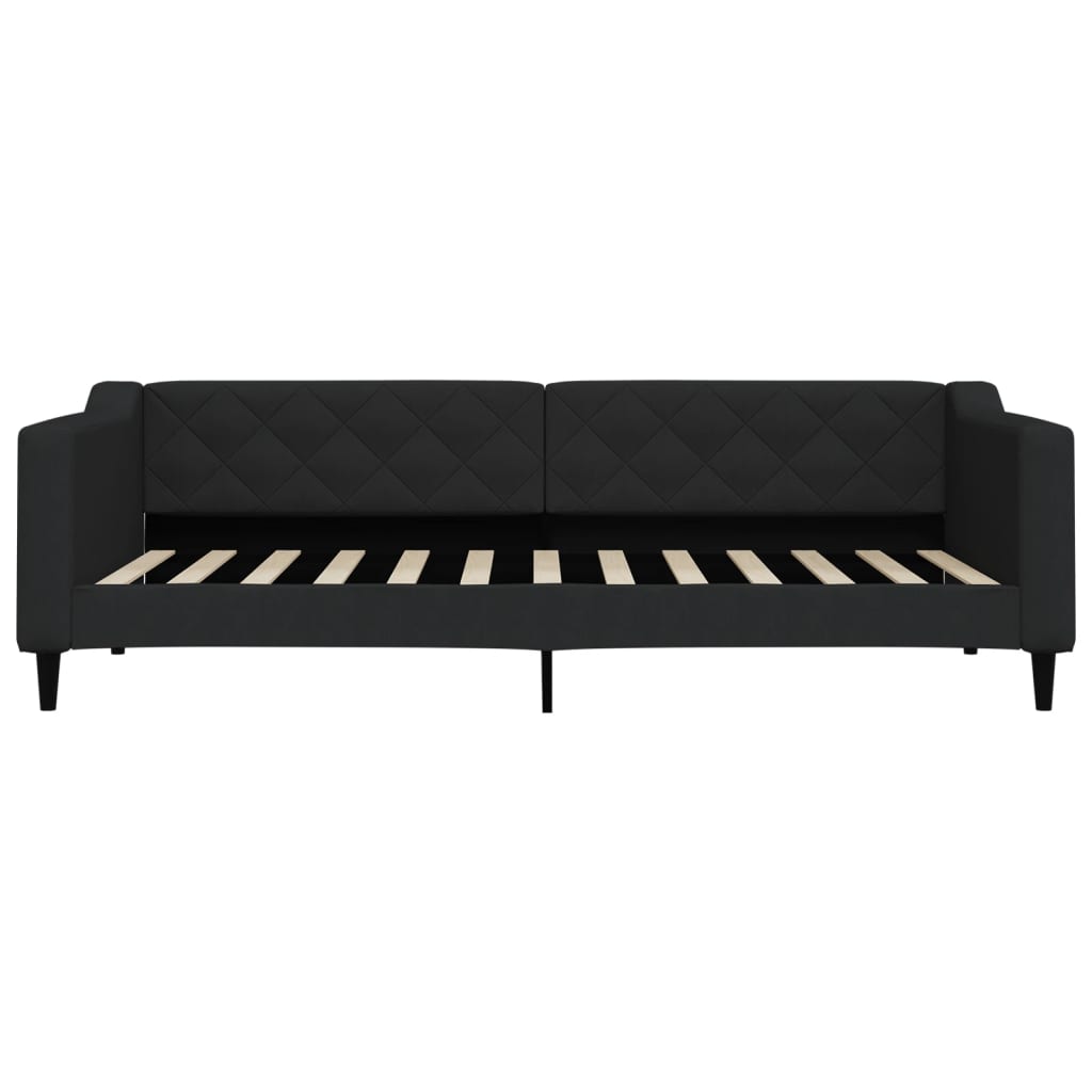 daybed med madras 90x200 cm stof sort