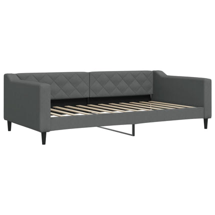 daybed med madras 100x200 cm stof mørkegrå
