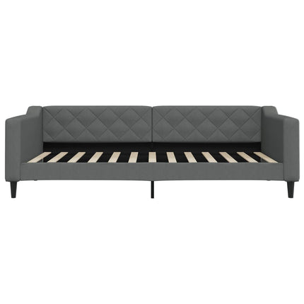 daybed med madras 100x200 cm stof mørkegrå