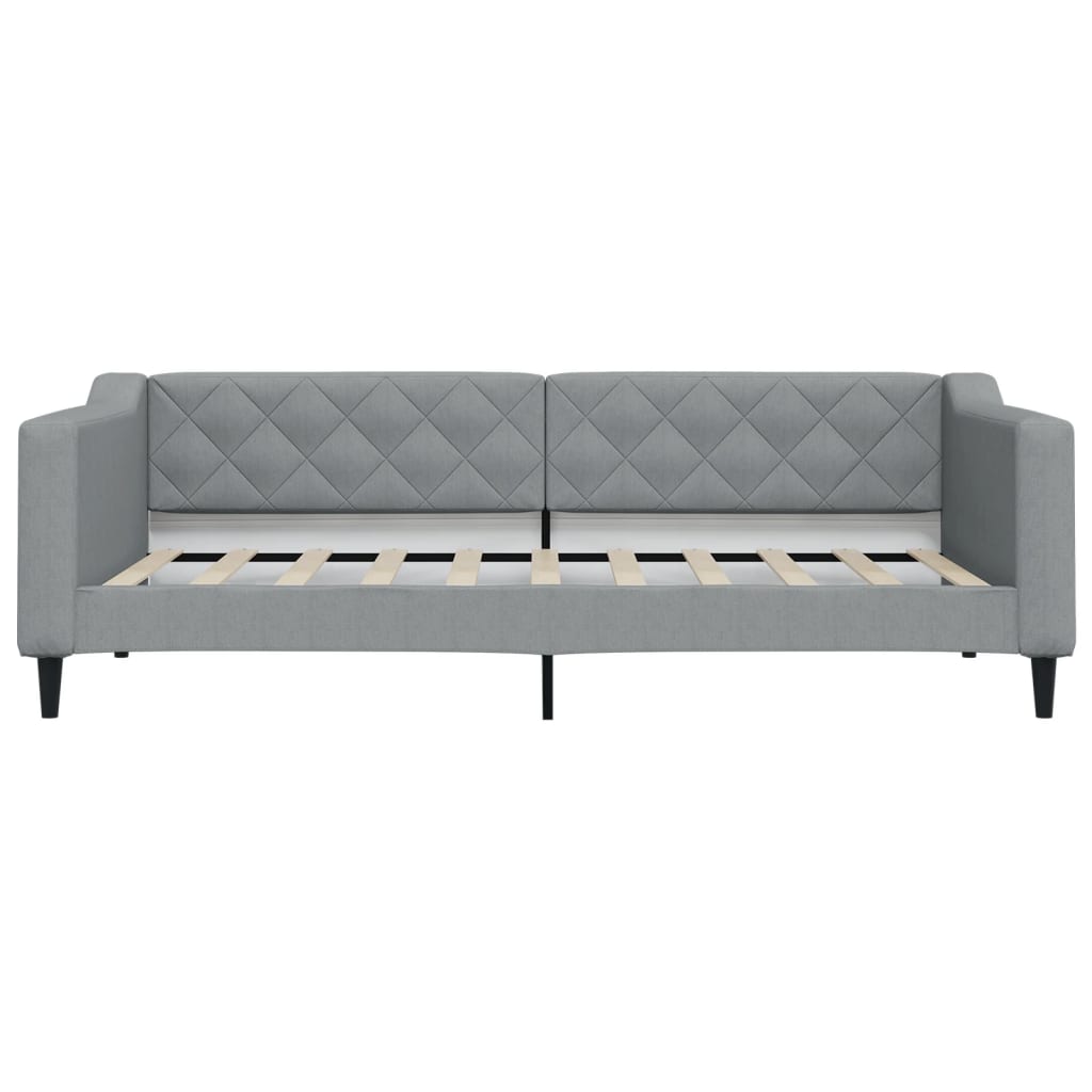 daybed med madras 90x190 cm stof lysegrå