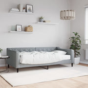 daybed med madras 90x190 cm stof lysegrå