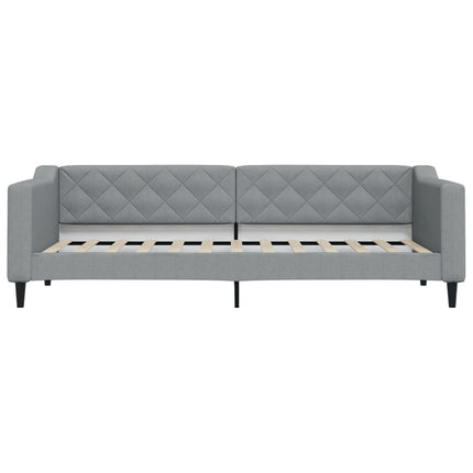daybed med udtræk 80x200 cm stof lysegrå