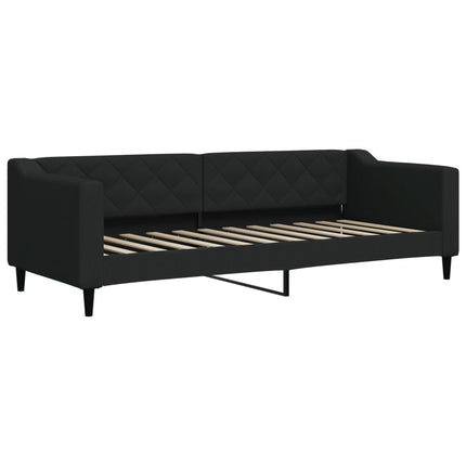 daybed med udtræk 80x200 cm stof sort
