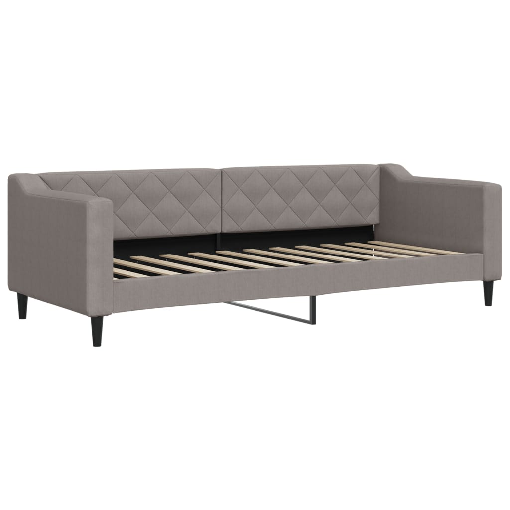 daybed med udtræk 80x200 cm stof gråbrun