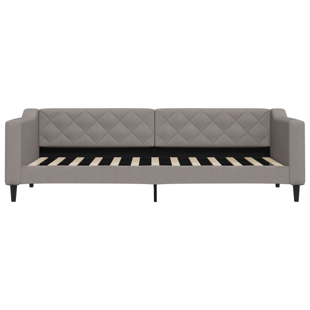 daybed med udtræk 80x200 cm stof gråbrun
