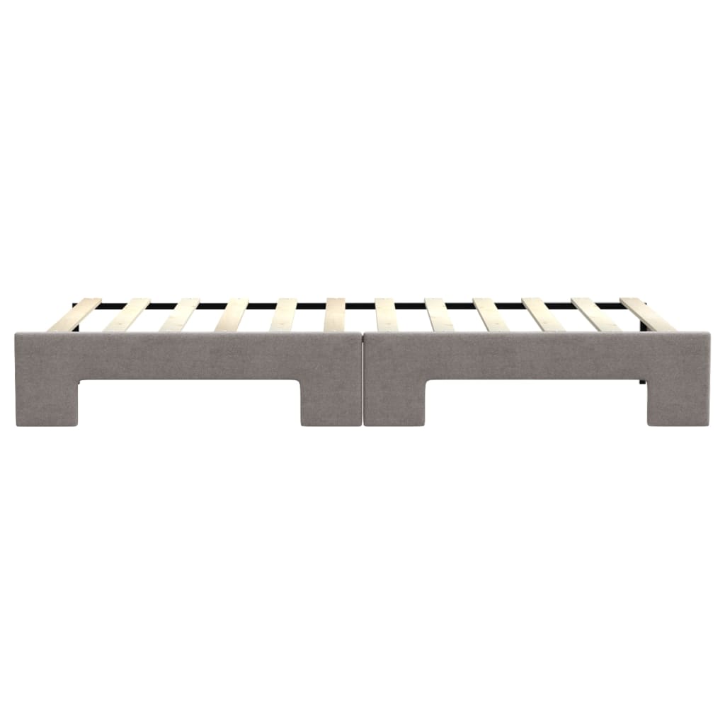 daybed med udtræk 80x200 cm stof gråbrun
