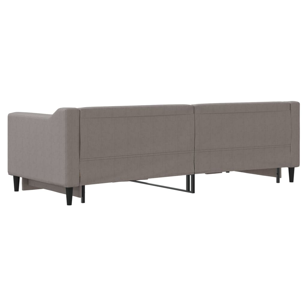 daybed med udtræk 80x200 cm stof gråbrun