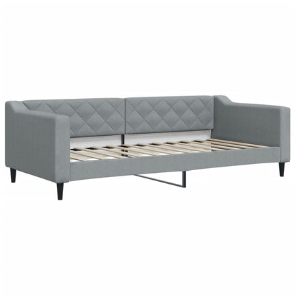 daybed med udtræk 90x200 cm stof lysegrå