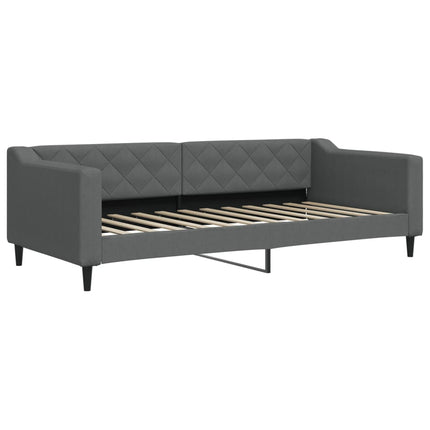 daybed med udtræk 90x200 cm stof mørkegrå
